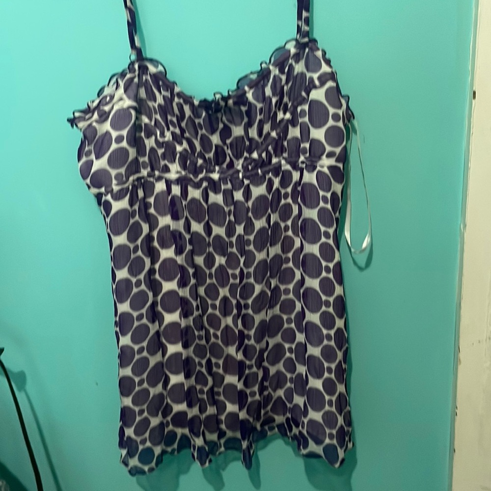 Purple polka dots tank top